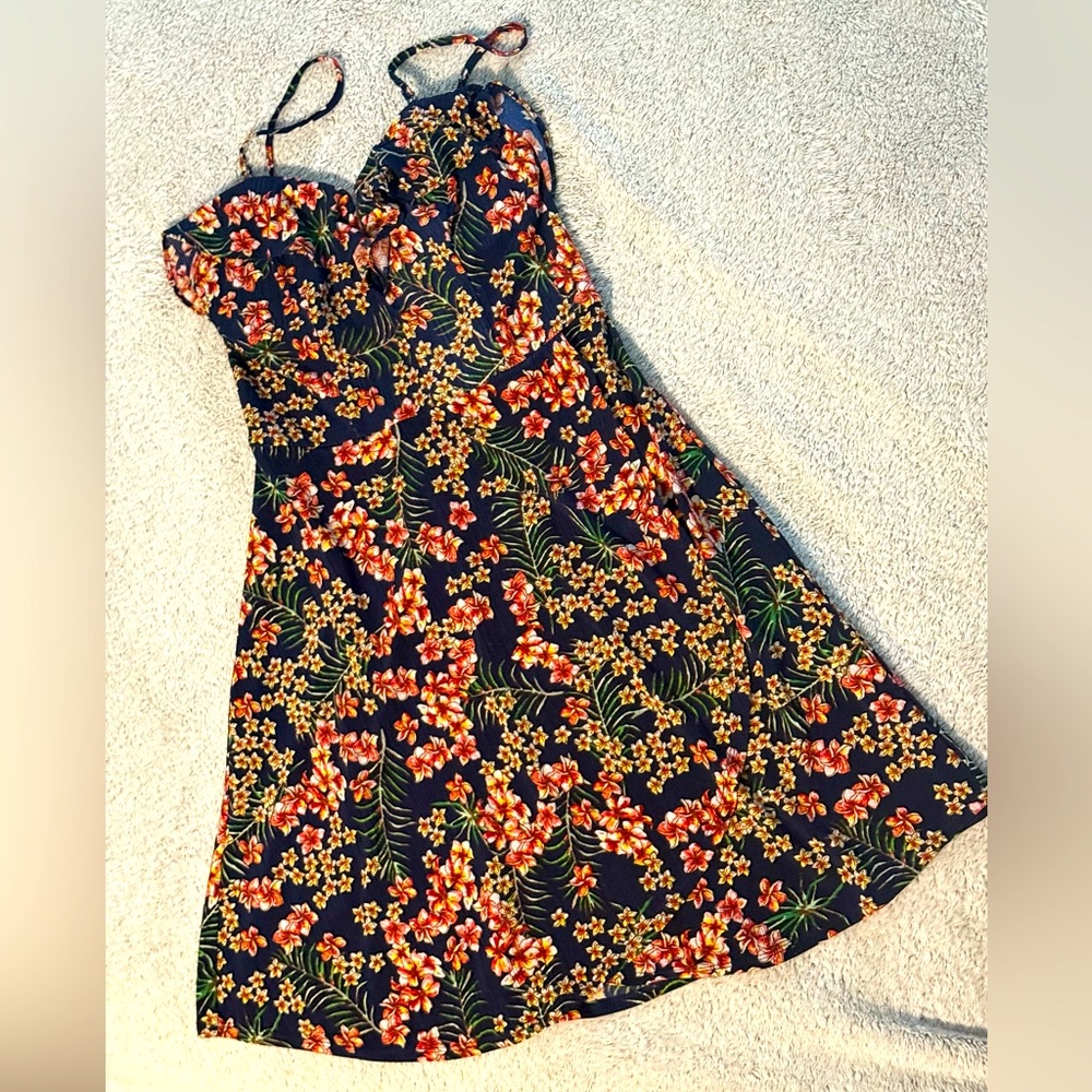 Floral Navy Blue Dress- Candie’s